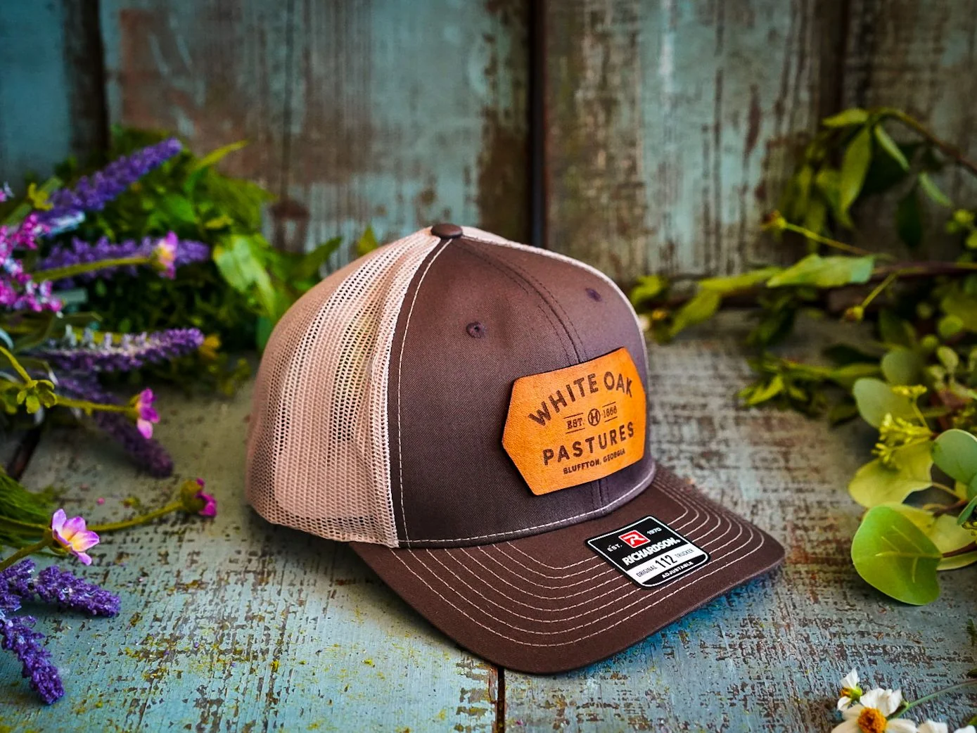 Adjustable Hat with Leather Logo - Image 3