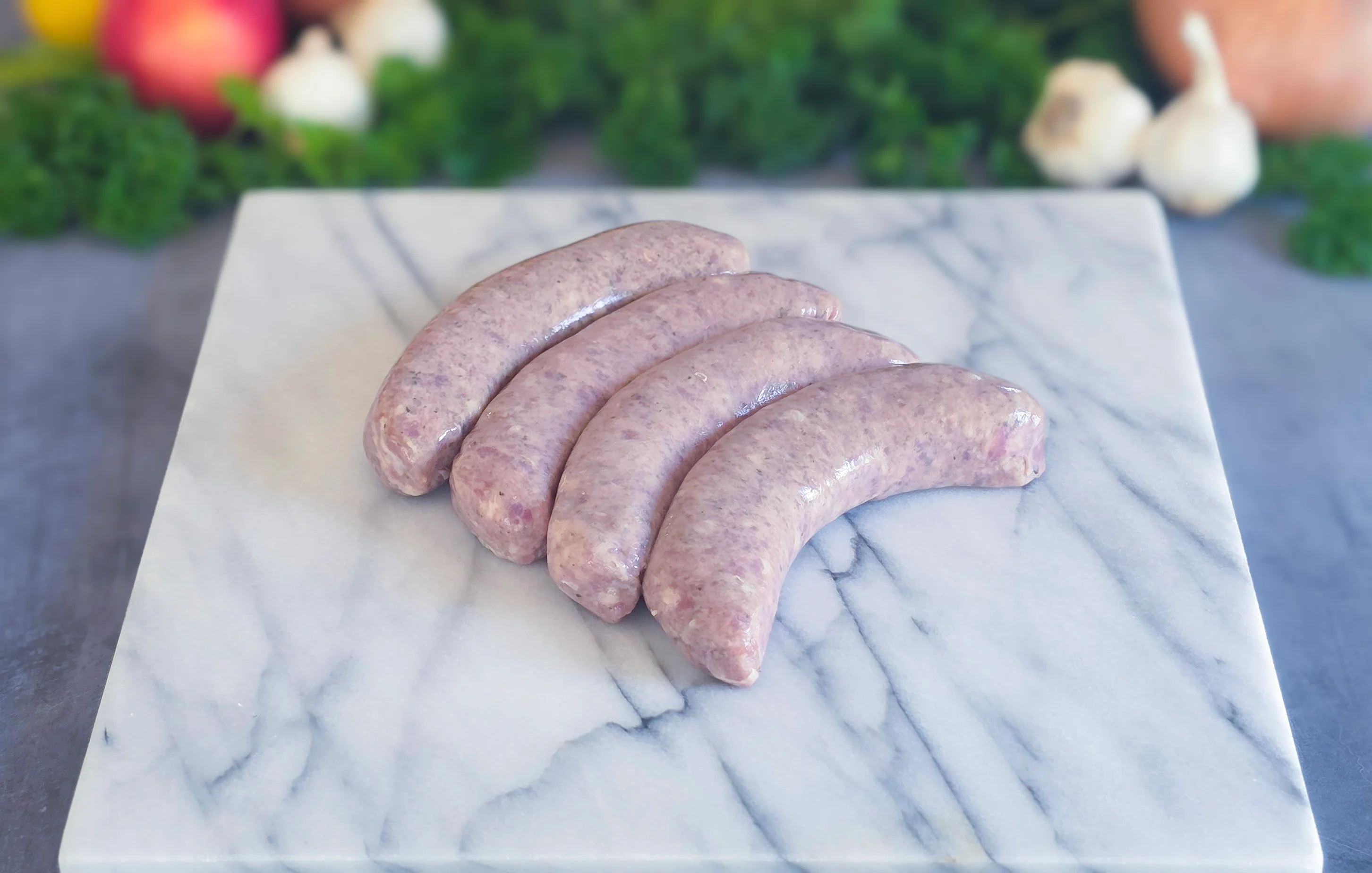 Pastured Pork Sweet Onion and Garlic Sausage (Links)